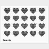Liefde diamanten zwarte bg hart sticker (Vel)