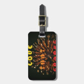 Liefde die Abstracte Art Design Print aanwakkert Bagagelabel (Voorkant verticaal)