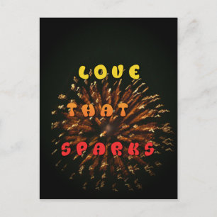 Liefde die Abstracte Art Design Print aanwakkert Briefkaart