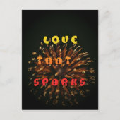 Liefde die Abstracte Art Design Print aanwakkert Briefkaart (Voorkant)