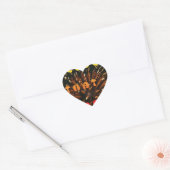Liefde die Abstracte Art Design Print aanwakkert Hart Sticker (Envelop)