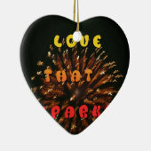 Liefde die Abstracte Art Design Print aanwakkert Keramisch Ornament (Rechts)