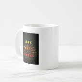 Liefde die Abstracte Art Design Print aanwakkert Koffiemok (Voorkant links)