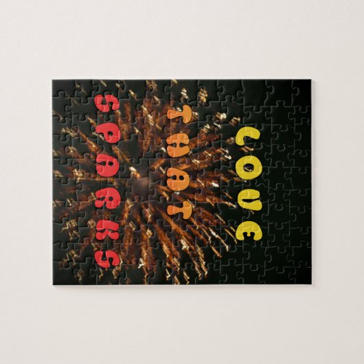 Liefde die Abstracte Art Design Print aanwakkert Legpuzzel (Horizontaal)