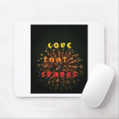 Liefde die Abstracte Art Design Print aanwakkert Muismat (Met muis)