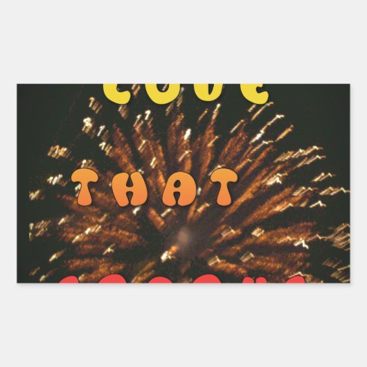 Liefde die Abstracte Art Design Print aanwakkert Rechthoekige Sticker (Voorkant)