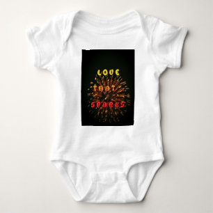 Liefde die Abstracte Art Design Print aanwakkert Romper