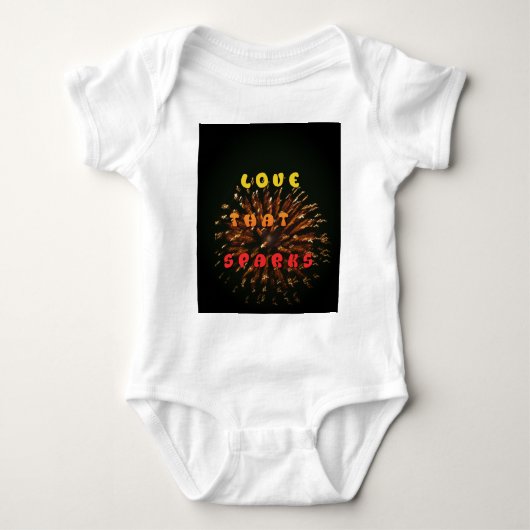 Liefde die Abstracte Art Design Print aanwakkert Romper (Voorkant)
