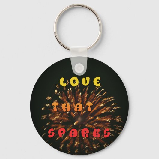 Liefde die Abstracte Art Design Print aanwakkert Sleutelhanger (Voorkant)