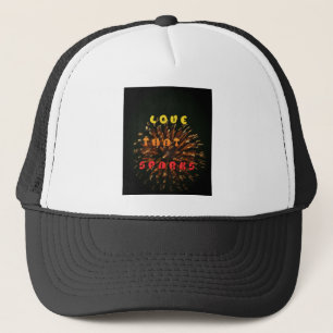 Liefde die Abstracte Art Design Print aanwakkert Trucker Pet