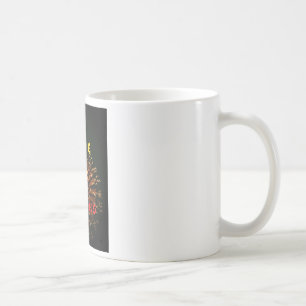 Liefde die abstracte kunstontwerpprint laat ontbra koffiemok