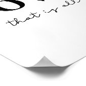 Liefde die allemaal minimalistisch is poster (Hoek)