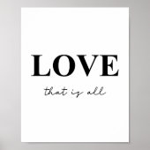 Liefde die allemaal minimalistisch is poster (Voorkant)