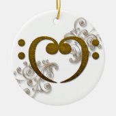 Liefde die Bass - alles om de Bass Keramisch Ornament (Voorkant)