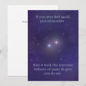 Liefde die de Universe Miljarden Jaren kostte Feestdagenkaart (Voorkant / Achterkant)