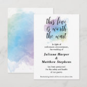 Liefde Die De Wachttijd Waard Is | Uitstel Trouwda RSVP Kaartje (Voorkant / Achterkant)