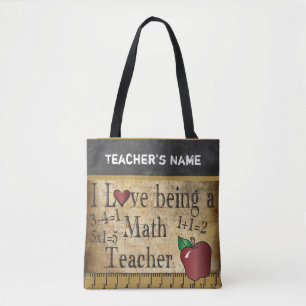 Liefde die een Leraar   van de Wiskunde Naam DIY Tote Bag