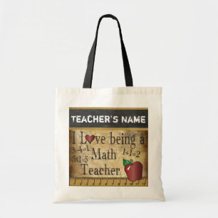 Liefde die een Leraar   Vintage   van de Wiskunde Tote Bag