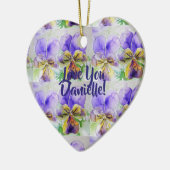 Liefde die je Gepersonaliseerd meisjesnaam Keramisch Ornament (Links)