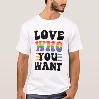 Liefde die je wilt, lgbetq Diversity Rainbow Pride T-shirt