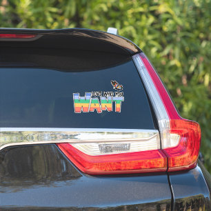 Liefde die je wilt regenboog sticker