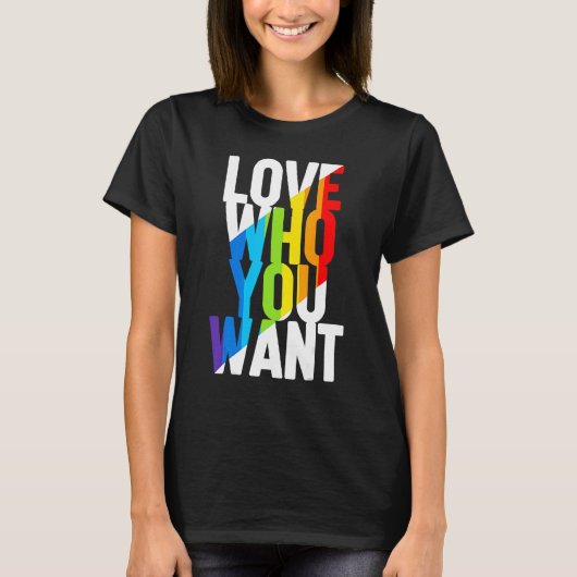 Liefde die je wilt regenbooglbt Transgender right T-shirt (Voorkant)