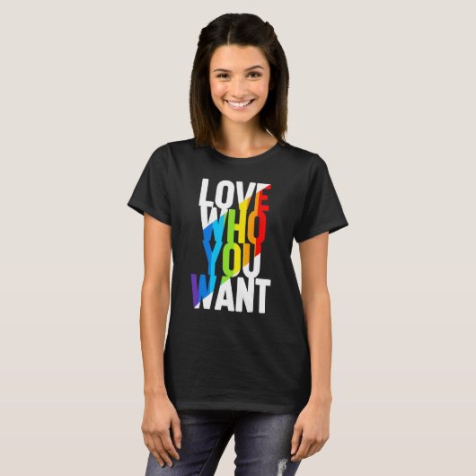 Liefde die je wilt regenbooglbt Transgender right  T-shirt (Voorkant volledig)