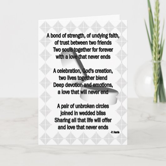 Liefde die nooit Kaart beëindigt (Voorkant)