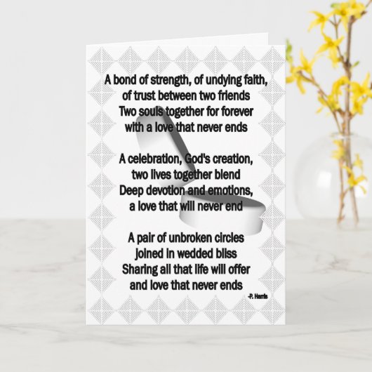 Liefde die nooit Kaart beëindigt (Gele Bloem)