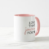 Liefde die reis voor mij Roze Mok met twee tonnen (Voorkant rechts)