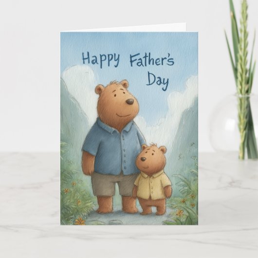 Liefde die sterker wordt Vaderdag Kaart (Voorkant)