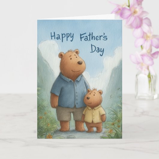 Liefde die sterker wordt Vaderdag Kaart (Orchidee)