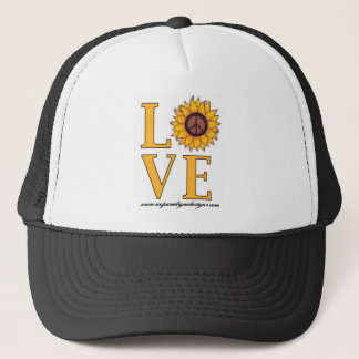 Liefde die zonnebloempyteken trucker pet