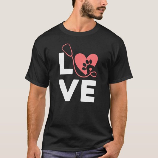 LIEFDE Dierenarts Dierenredding T-shirt (Voorkant)