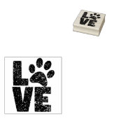 Liefde Dierenpootje Rubberstempel (Gestempeld)