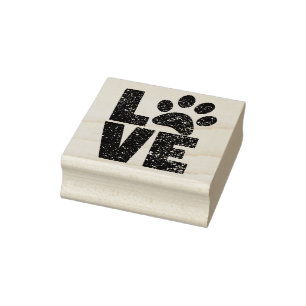 Liefde Dierenpootje Rubberstempel