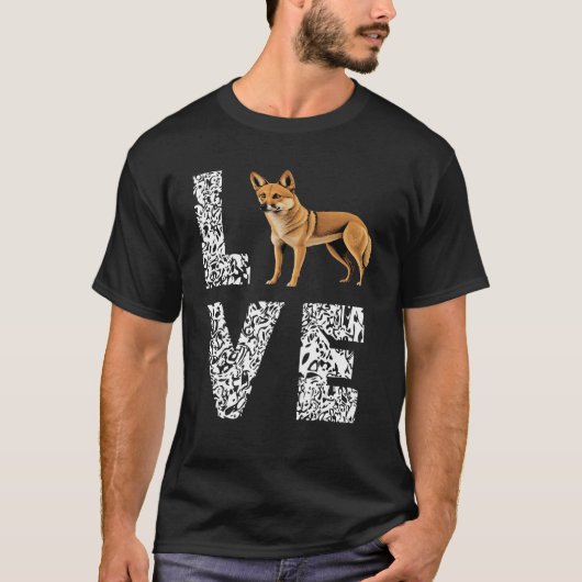 Liefde Dingo Leopard Dingo Australische wilde hond T-shirt (Voorkant)
