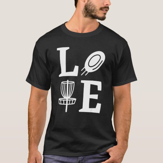 Liefde Disc Golf Disc Golf T-shirt (Voorkant)