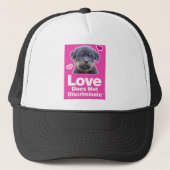 Liefde discrimineert niet - Black Trucker Hat Trucker Pet (Voorkant)