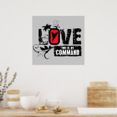 Liefde - Dit is mijn commando (John 15:12) Poster (Keuken)