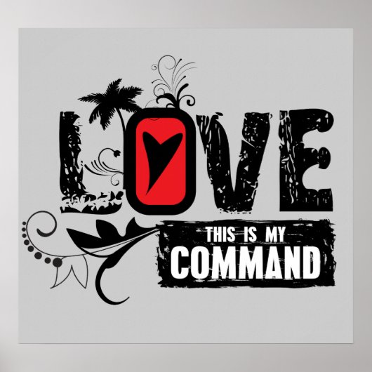 Liefde - Dit is mijn commando (John 15:12) Poster (Voorkant)