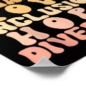 Liefde Diversiteit Inclusie Gelijkheid Zwart Gesch Poster (Hoek)