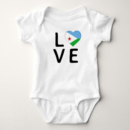 Liefde - Djibouti-vlag Romper (Voorkant)