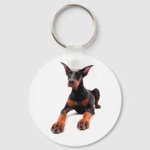 Liefde Dobermann Pinscher Puppies Hond Sleutelhang Sleutelhanger