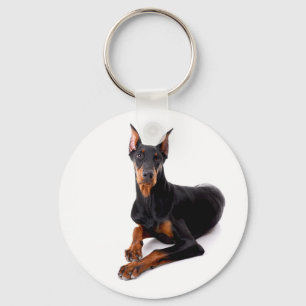 Liefde Dobermann Pinscher Puppies Hond Sleutelhang Sleutelhanger