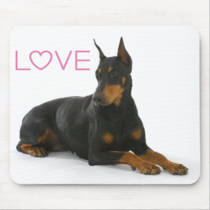 Liefde Dobermann Pinscher Puppy Hond Muismat