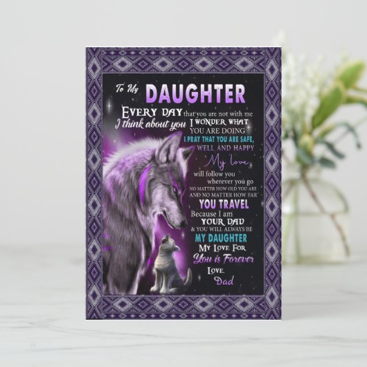 Liefde Dochter | Brief Aan Mijn Dochter Liefde Voo Kaart (Staand voorkant)