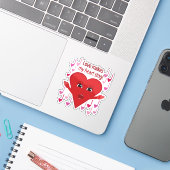 Liefde doet mijn hart zingen! zingend hart sticker (Laptop met iPhone)