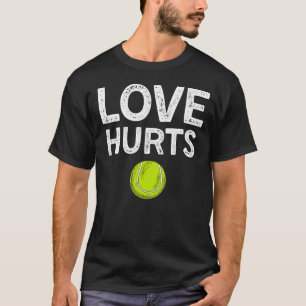 Liefde doet pijn aan grappig tennis t-shirt