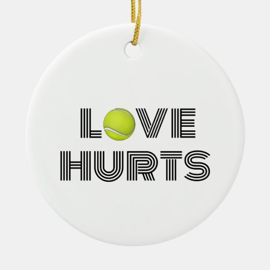 Liefde Doet Pijn Kussen Keramisch Ornament (Voorkant)
